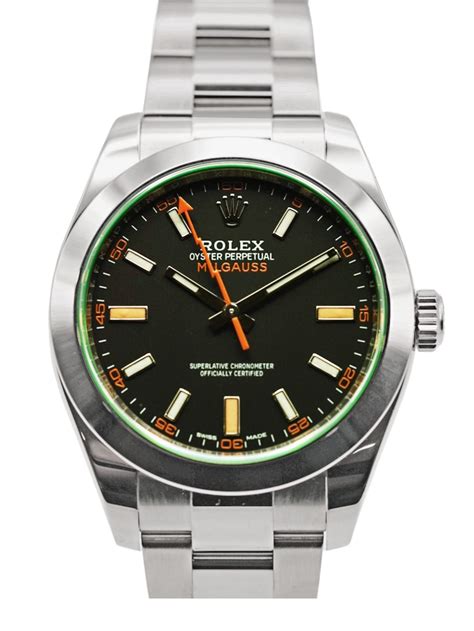 rolex milgauss black green